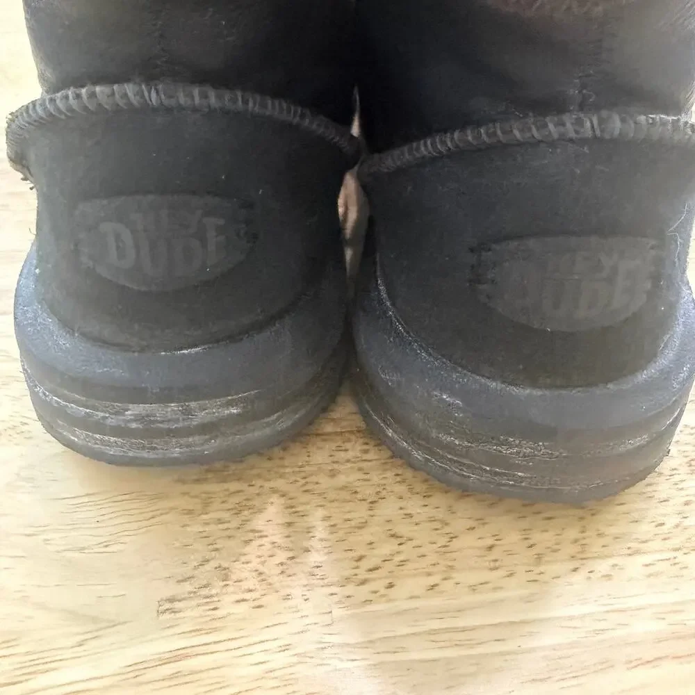 Hey Dude Bradley Boot Youth Size 6 Black Comfortable Lace Up